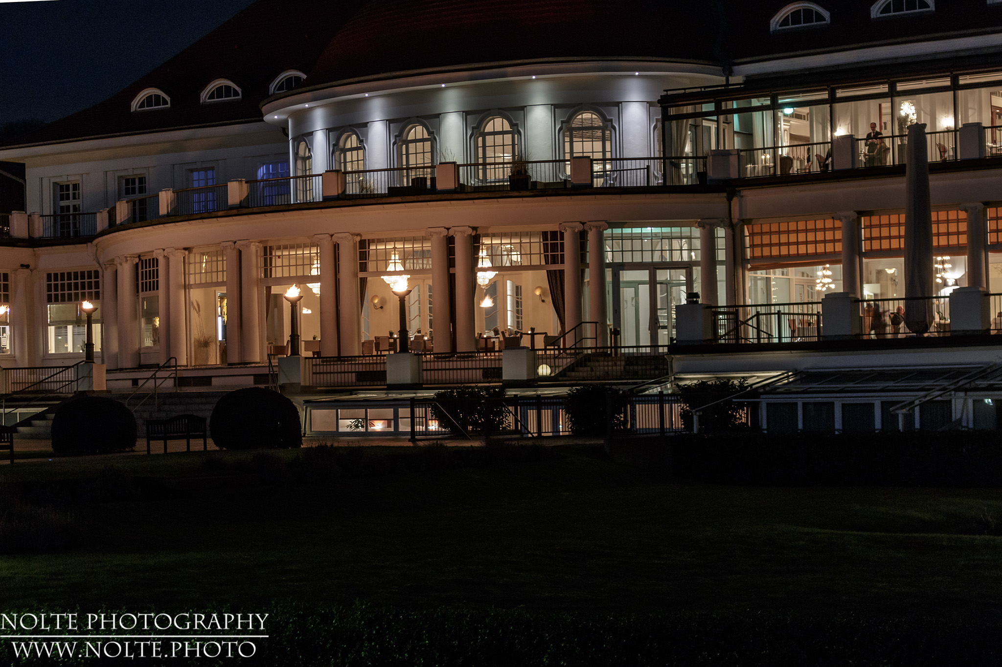 Die Terasse des ehemaligen Columbia-Casino in Travemünde