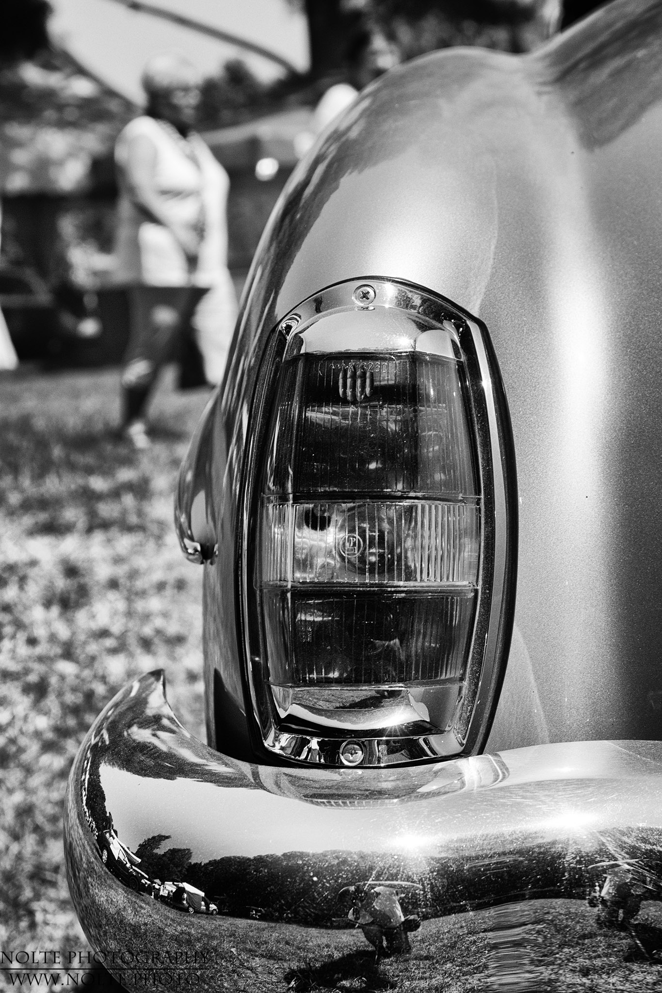 Rücklicht eines Mercedes 190 SL Cabrio