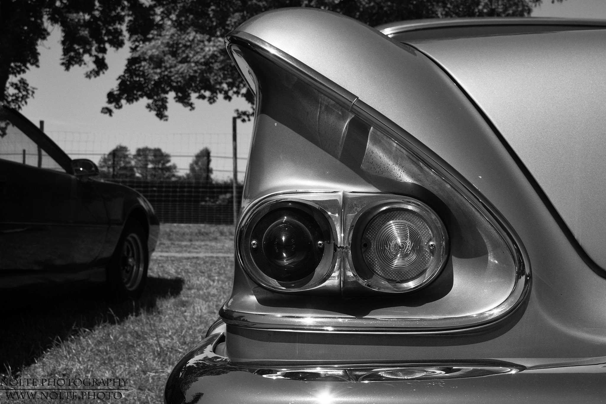 Rückleuchten mit viel Chrom eines ten Chevrolet Bel Air