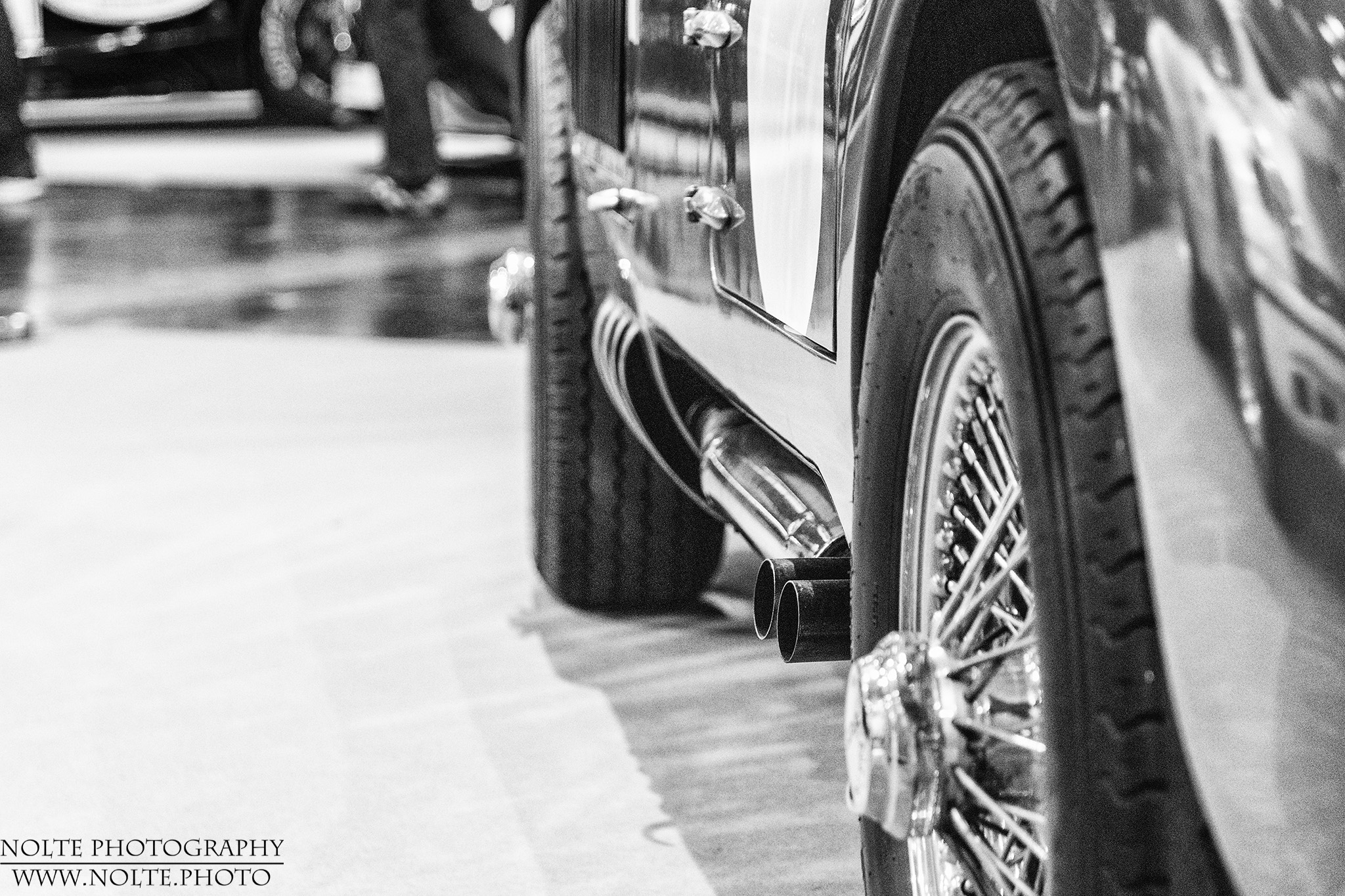 Abgasanlage eines Jaguar Rennwagens