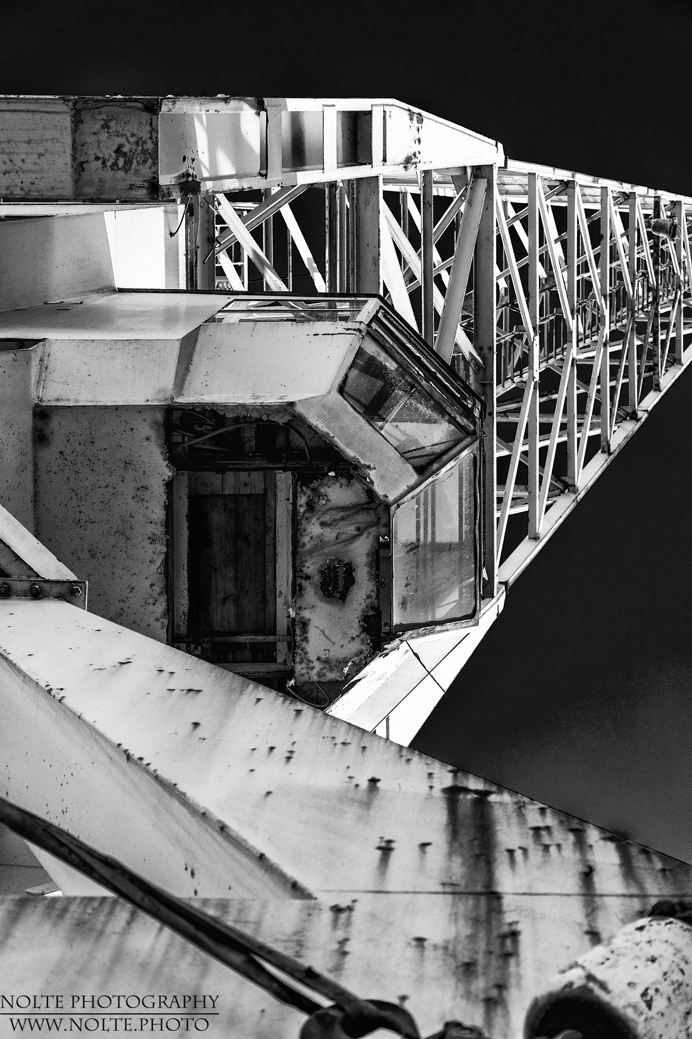 Alter Hafenkran von unten gesehen