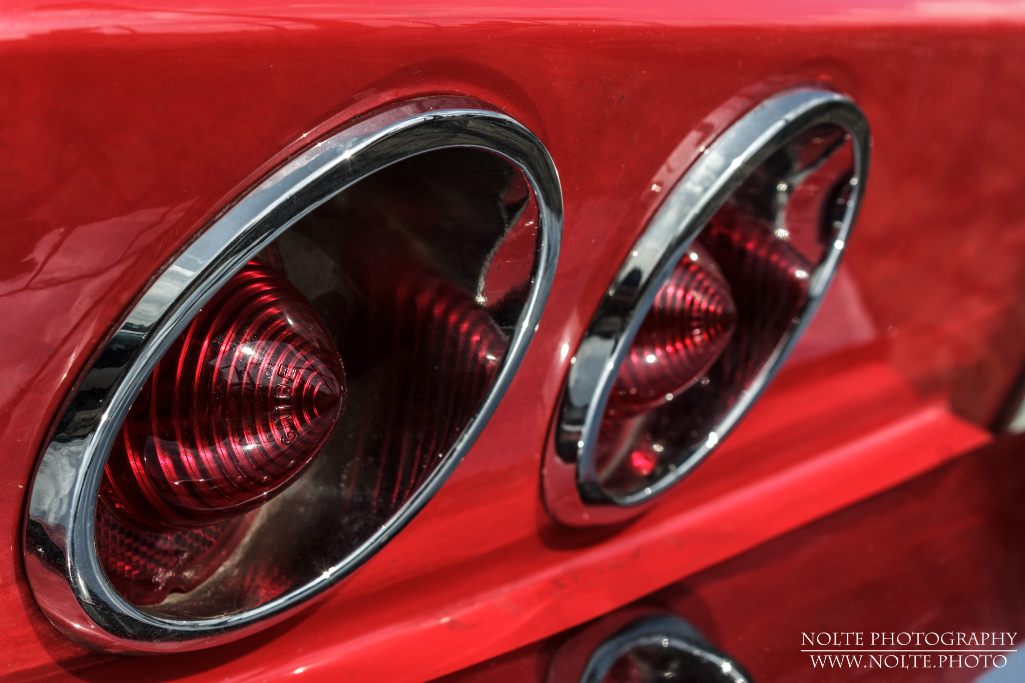 Die Rückleuchten einer 1965er Covette StingRay C2