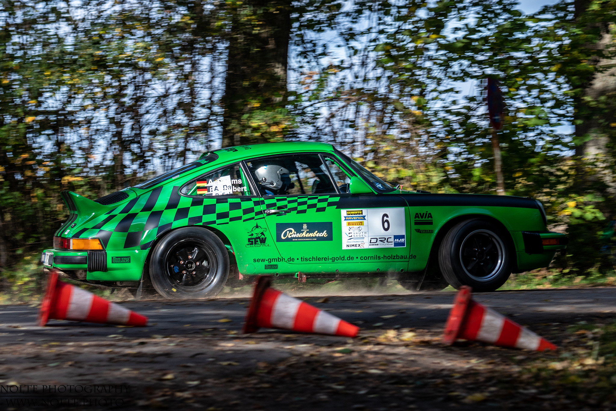 Grüner Porsche Rallye