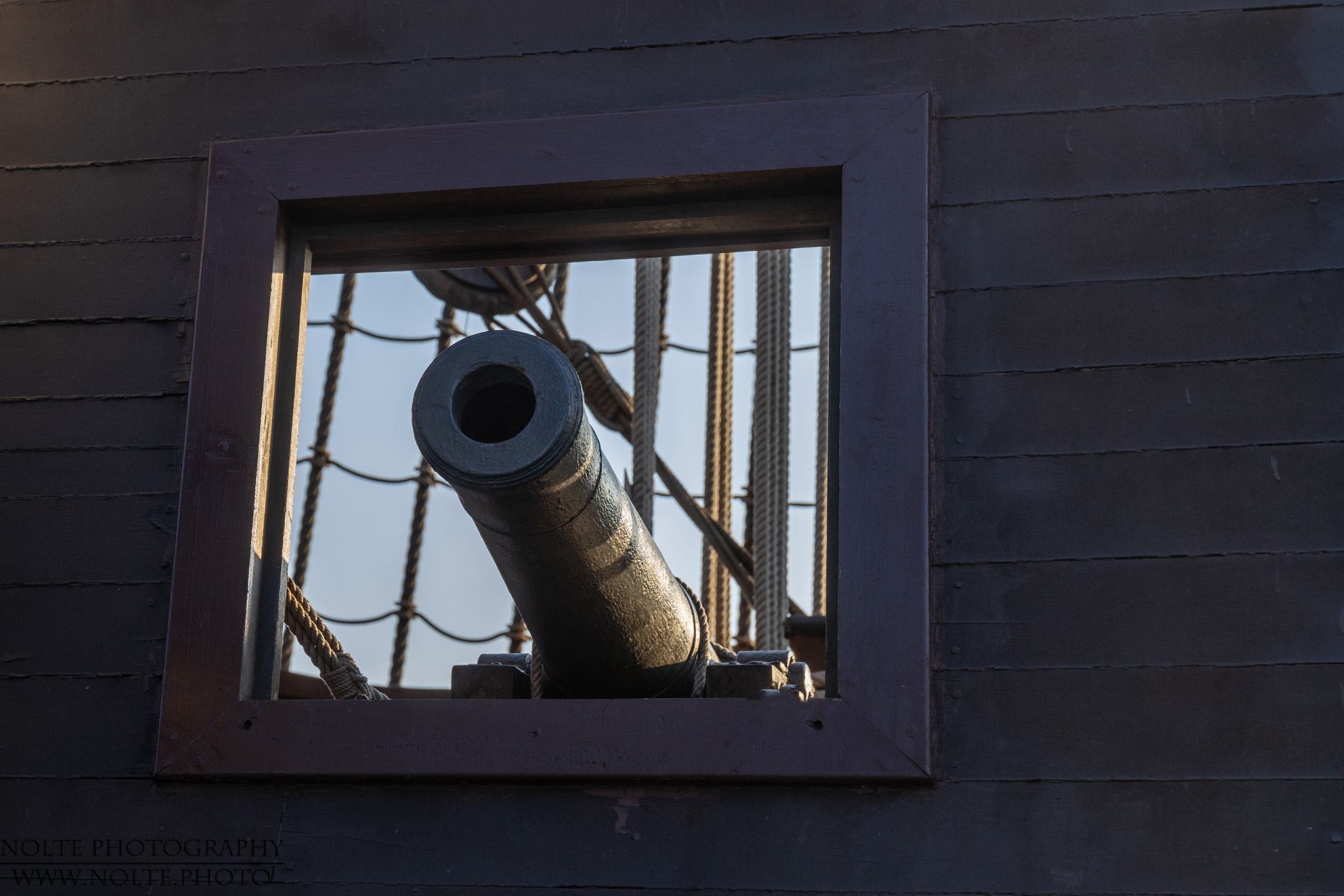 Kanone an Deck der El Galeon